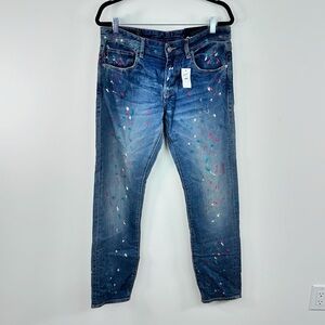Armani Exchange Splatter Paint Slim Fit Jeans